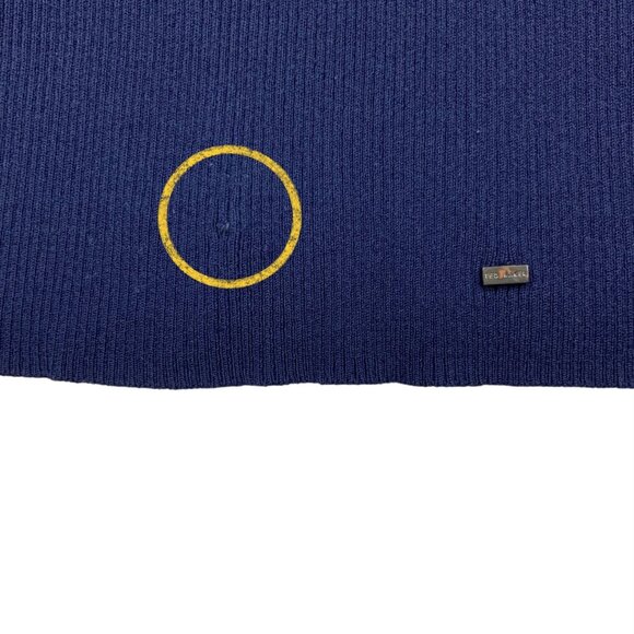 Ted Baker Tashhaa Frill Rib Knit Top Sweater 2 US/S Navy - Picture 7 of 13